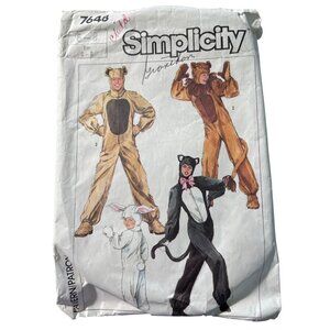 80S Simplicity 7648 Sewing Pattern Child Size 6-8 Animal Costumes Retro 1986 CUT